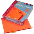 Smead Smead® Hanging File Folders, 1/5 Tab, 11 Point Stock, Letter, Orange, 25/Box 64065